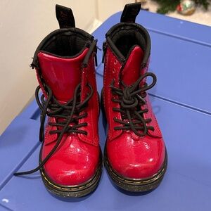 Dr. Martens Black and Red Boots